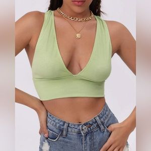 Copper Closet Green Crop Top